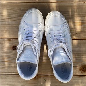 CONVERSE white leather sneakers sz.6.5